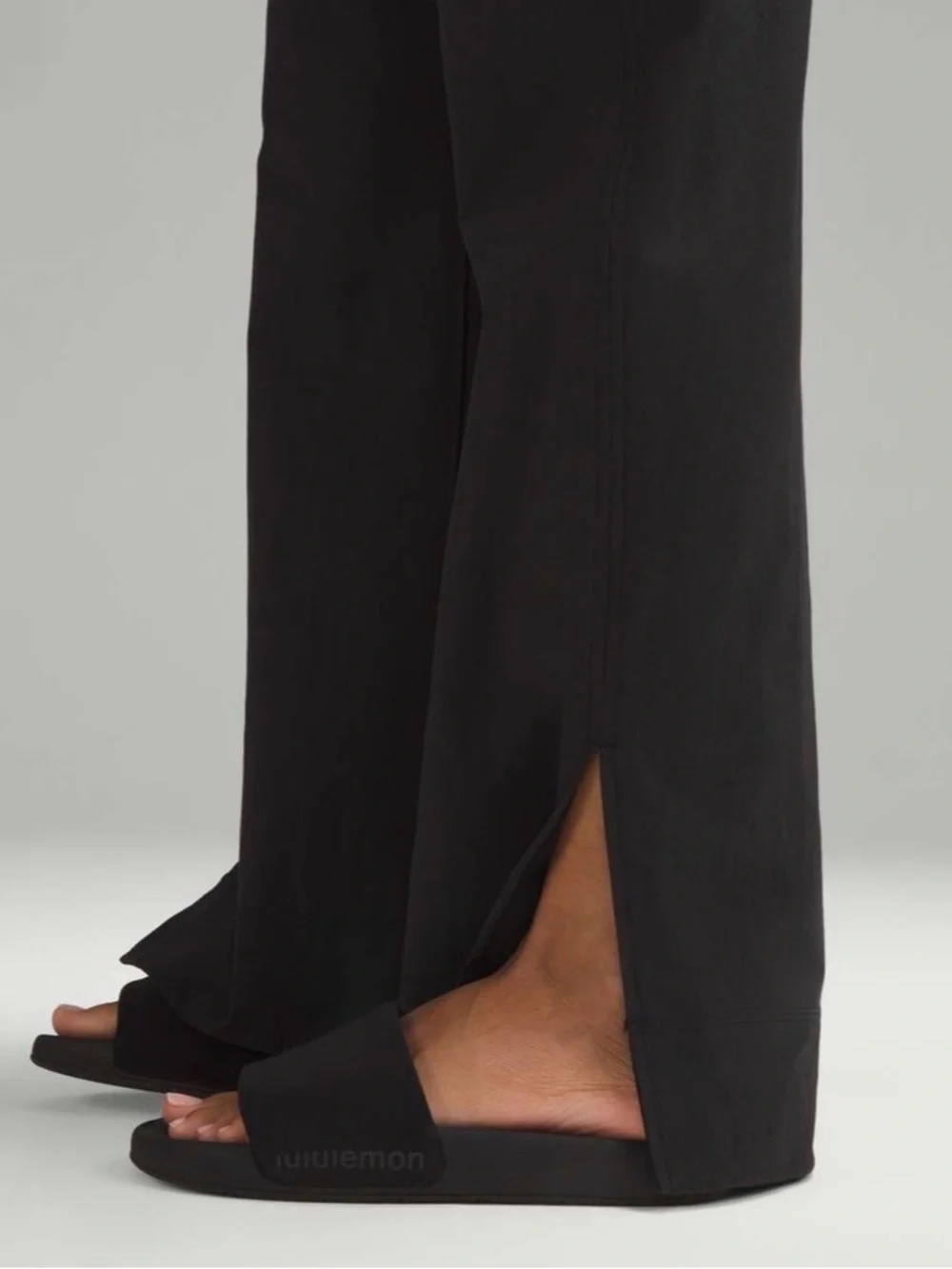 lululemon athletica Black High-Rise Wide-Leg Stretch Pants